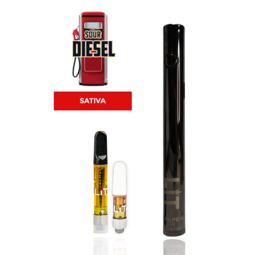 Sour Diesel THC Vape Pen Kit or Refill Cartridge (Sativa) 1000mg + battery + charger - Image 3